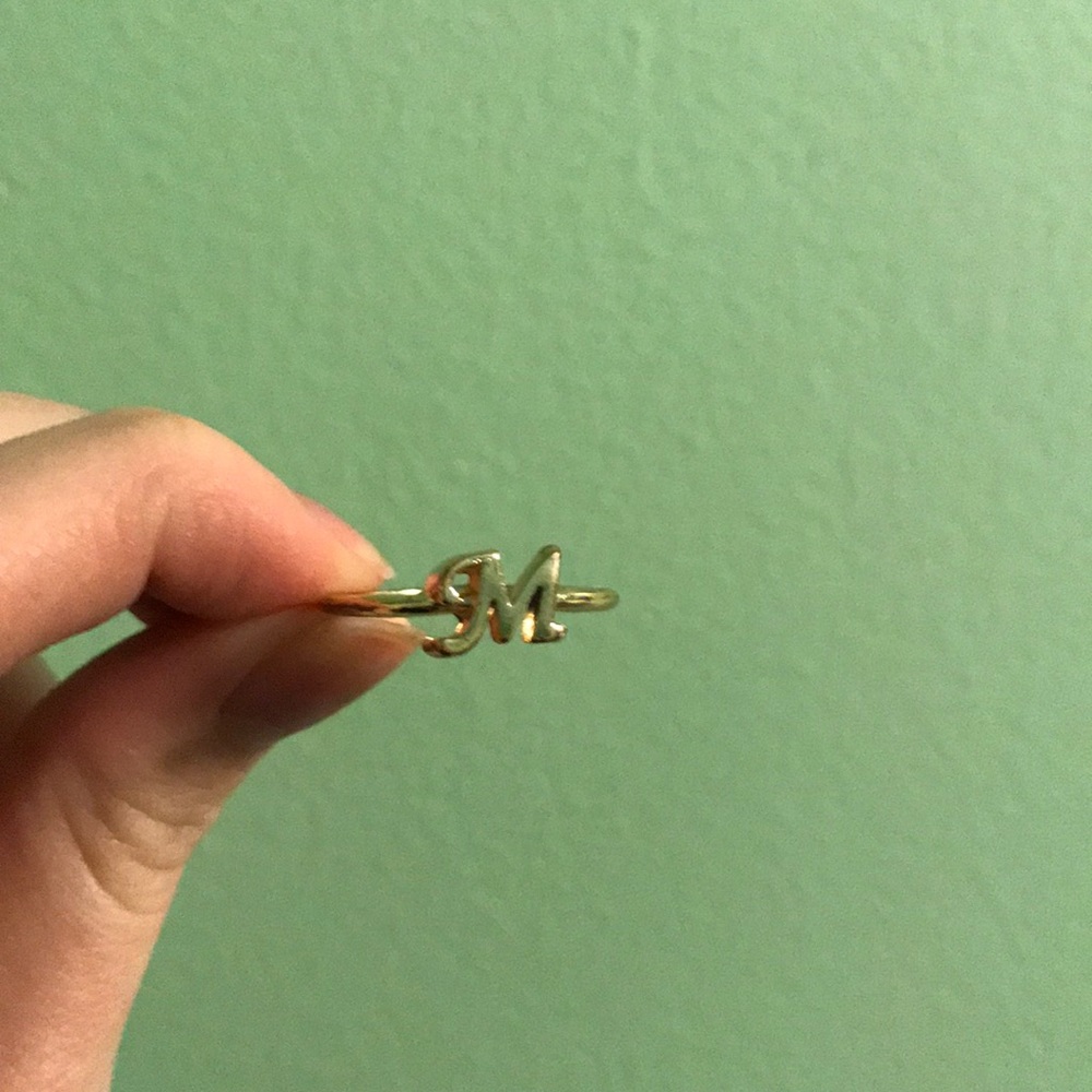 gold M ring